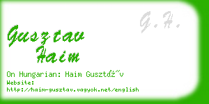 gusztav haim business card